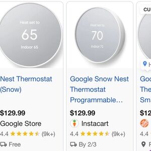 Google Nest Thermostat - Snow